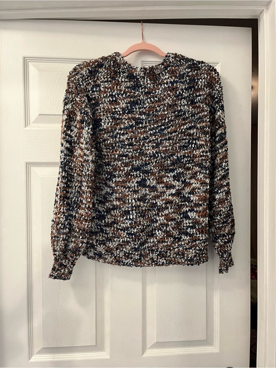 Maurices Sweaters - Maurices Multicolor Knit Sweater in Navy, Brown & Cream